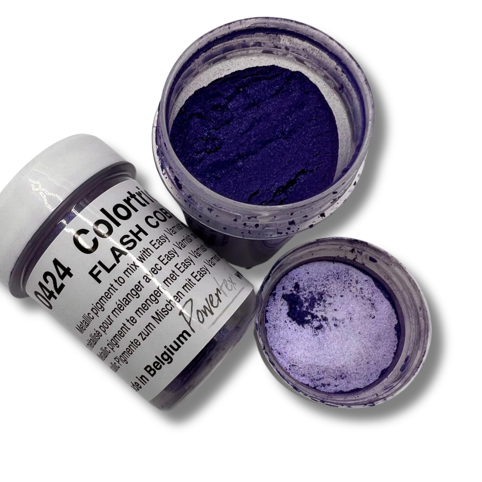 Pictured: Powertex Colortricx pigments in Flash Cobalt.