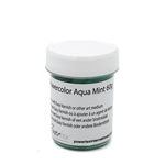 A small jar of Powercolor Aqua Mint 60g acrylic paint on a white background.