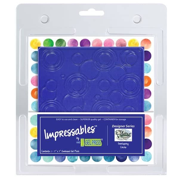 Gel Press Impressables Gel Plate 7x7 Overlapping Circles