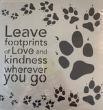 Animal Foot print stencil 12" x 12"